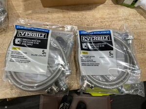 2 Everbilt Stainless Steel 5Ft 3/4 x 3/4 Steam Dryer Connection Installation Kit